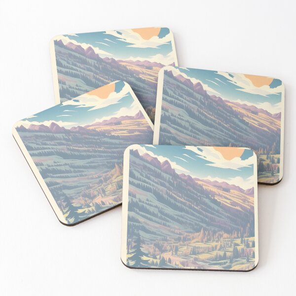 Item preview, Discover the Elegance and Charm of Our Collection of Minimalist Matte Mountain Painting Prints designed and sold by supeart.