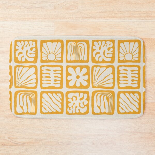 Item preview, DP280-10 Organic Shapes Squares Collage - Ochre designed and sold by DuckyRubin.