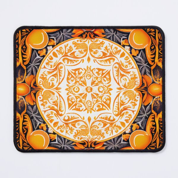 Item preview, Orange Fine Imagined New Mediterranean Pattern Digital Painting designed and sold by CodeAndColors.