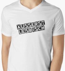 extremely lesbian Men's V-Neck T-Shirt