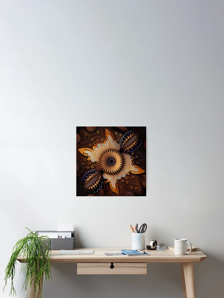 Thumbnail 2 von 3, Poster, Luxury Australian Pattern Digital Painting designt und verkauft von CodeAndColors.