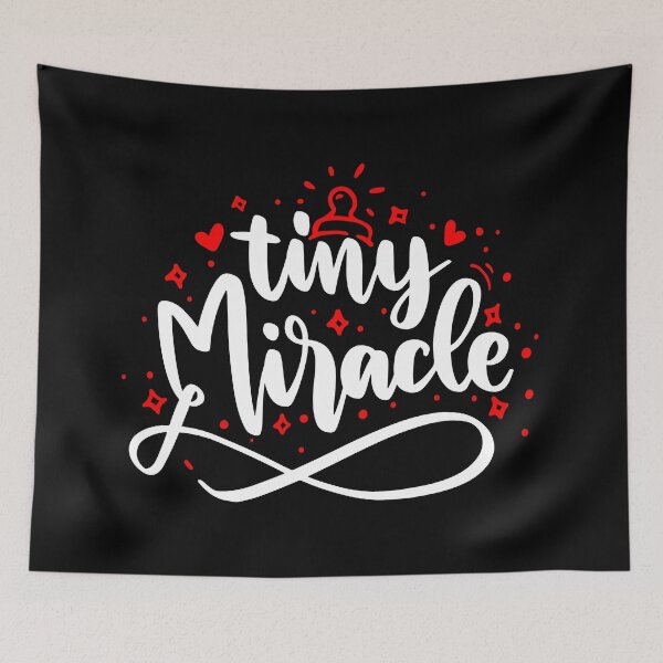 Item preview, Tiny Miracle - White & red quotes designed and sold by jwebmarket.