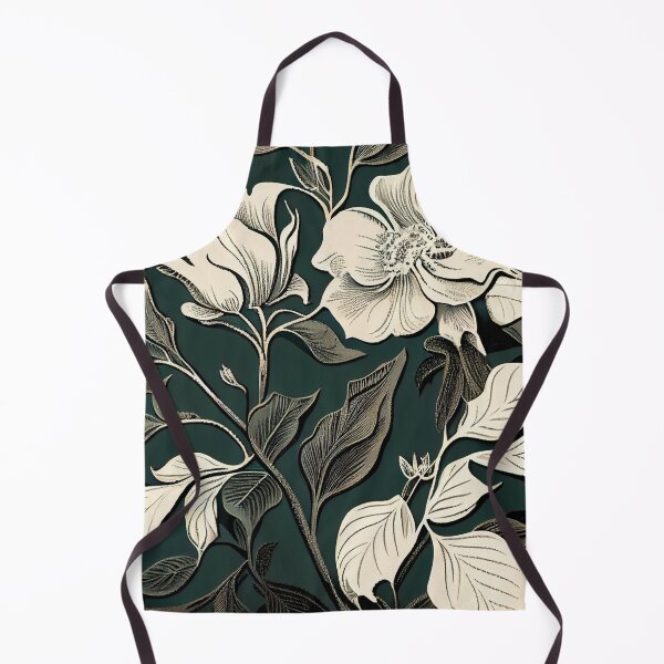 Artikelvorschau, Rough Fine Dramatic White Floral Pattern Digital Painting entworfen und verkauft von CodeAndColors.