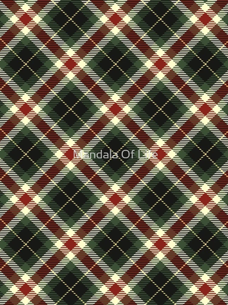 Thumbnail 4 of 4, iPhone Case, Holiday Plaid 3 designed and sold by Mandala Of Life.