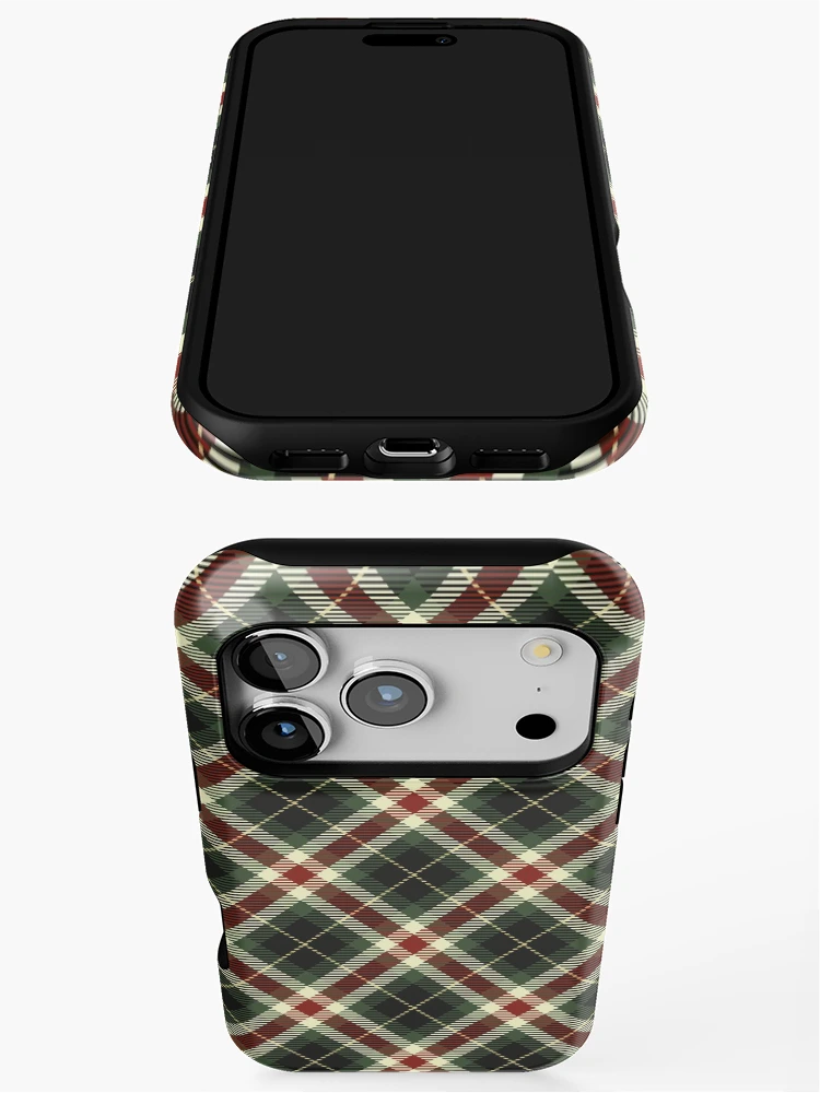 Thumbnail 3 of 4, iPhone Case, Holiday Plaid 3 designed and sold by Mandala Of Life.