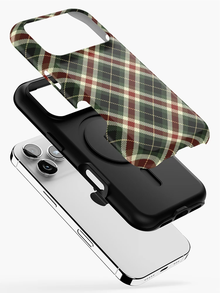 Thumbnail 2 of 4, iPhone Case, Holiday Plaid 3 designed and sold by Mandala Of Life.