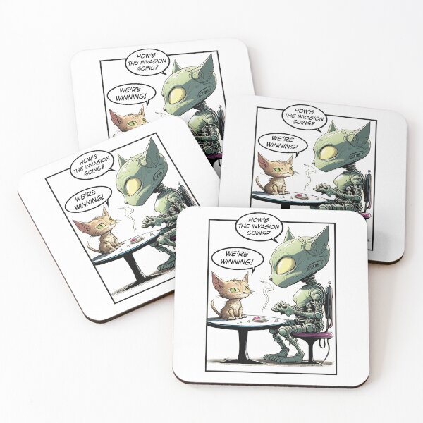 Item preview, Alien Cat Invasion of Earth, Funny Cat Joke designed and sold by gorillamerch.