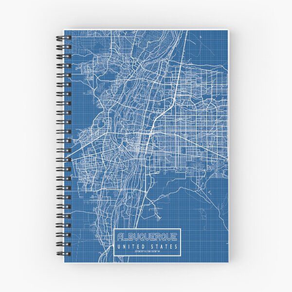 Item preview, Albuquerque City Map of New Mexico, USA - Blueprint designed and sold by deMAP.