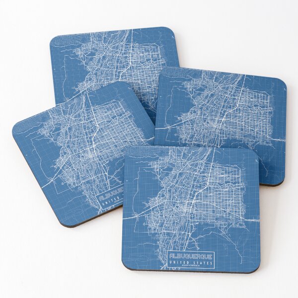 Item preview, Albuquerque City Map of New Mexico, USA - Blueprint designed and sold by deMAP.