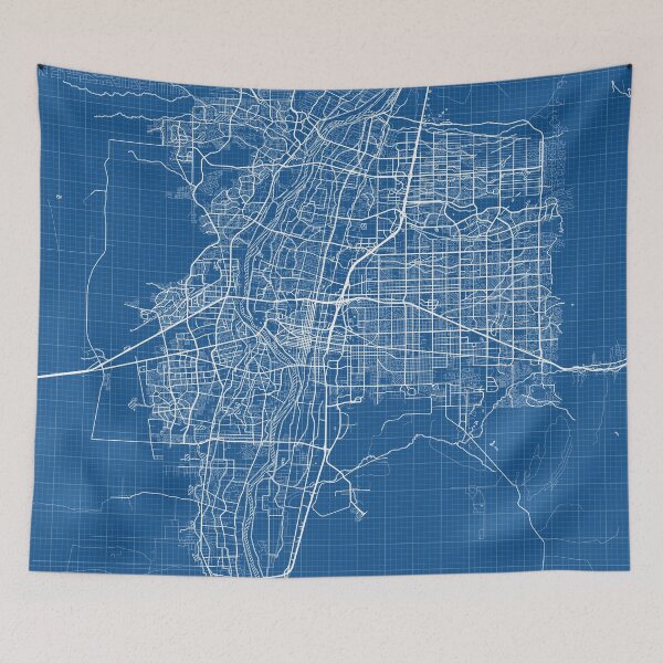 Item preview, Albuquerque City Map of New Mexico, USA - Blueprint designed and sold by deMAP.