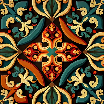 Vorschaubild zum Design Bright European Pattern Digital Painting von CodeAndColors