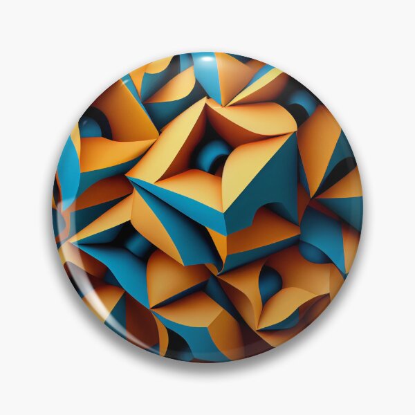 Item preview, Three Dimensional Irregular Contemporary Pattern Digital Painting designed and sold by CodeAndColors.