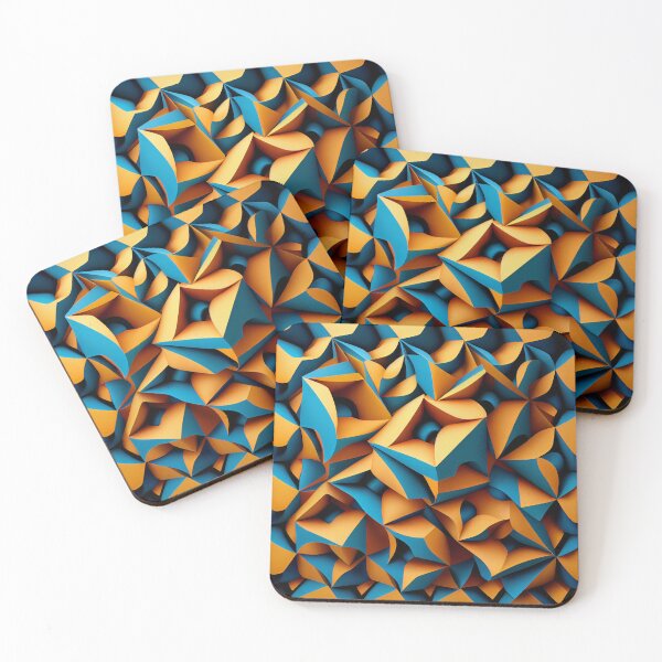Item preview, Three Dimensional Irregular Contemporary Pattern Digital Painting designed and sold by CodeAndColors.