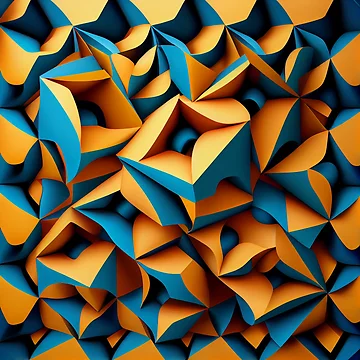 Imagen de la obra Three Dimensional Irregular Contemporary Pattern Digital Painting de CodeAndColors