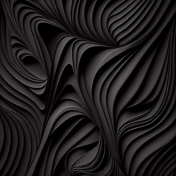 Imagen de la obra Black Extreme Clay Contemporary Pattern Digital Painting de CodeAndColors