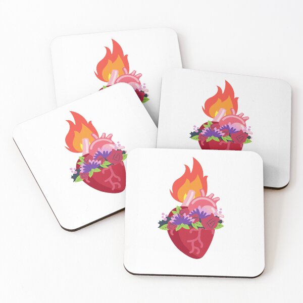 Item preview, Flaming Heart - Anatomically Correct Heart - white designed and sold by ChanelleFyve.