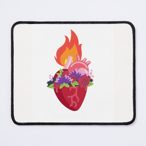 Item preview, Flaming Heart - Anatomically Correct Heart - white designed and sold by ChanelleFyve.