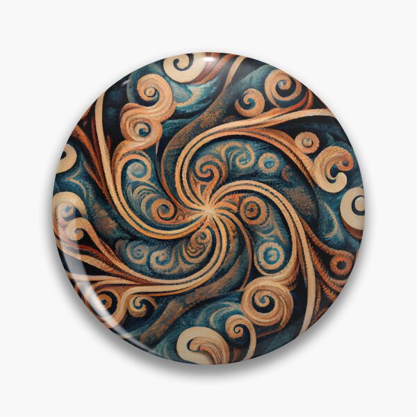 Item preview, Swirling Circular Rough Crafty Transitional Pattern Digital Painting designed and sold by CodeAndColors.