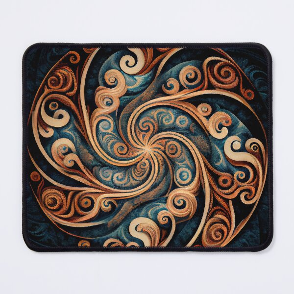 Item preview, Swirling Circular Rough Crafty Transitional Pattern Digital Painting designed and sold by CodeAndColors.