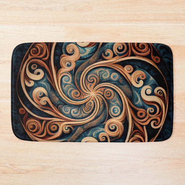 Item preview, Swirling Circular Rough Crafty Transitional Pattern Digital Painting designed and sold by CodeAndColors.