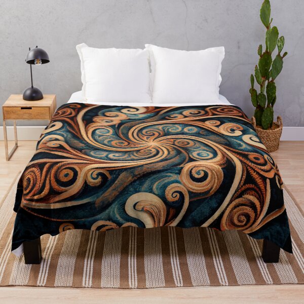 Item preview, Swirling Circular Rough Crafty Transitional Pattern Digital Painting designed and sold by CodeAndColors.