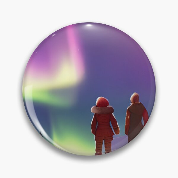 Item preview, Couple watching the Northern Lights designed and sold by MIGSZ.