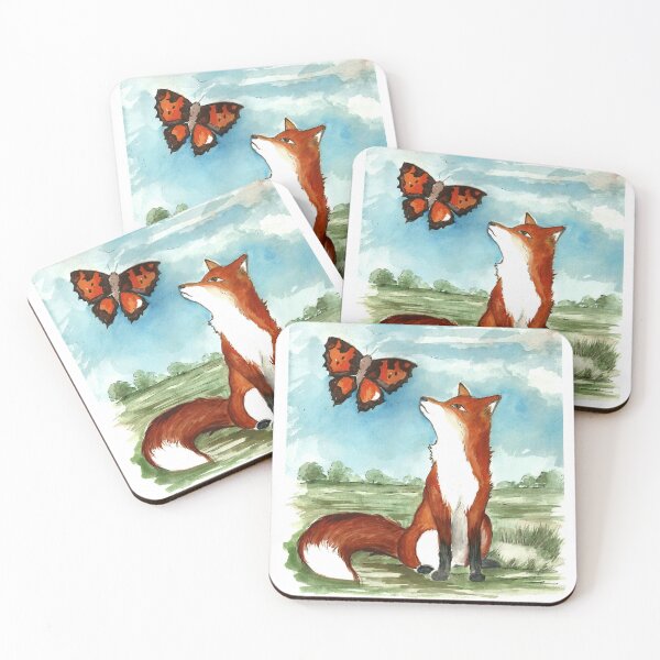 Item preview, Fox and Butterfly designed and sold by Roselyn Snead.