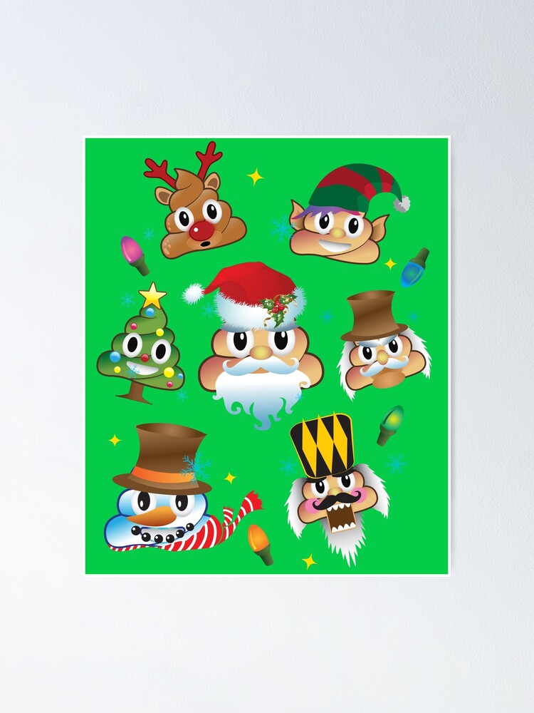 Christmas Poop Emojis Shirt - Reindeer Snowman Tree Santa Christmas Poop Emojis Shirt - Reindeer Snowman Tree Santa