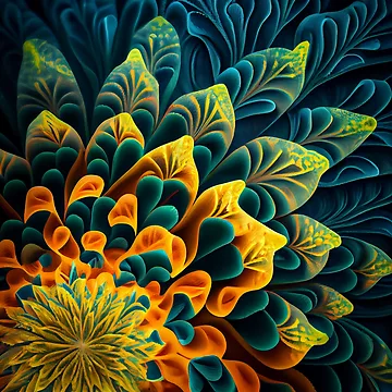 Imagen de la obra Saturated Natural Pattern Digital Painting de CodeAndColors