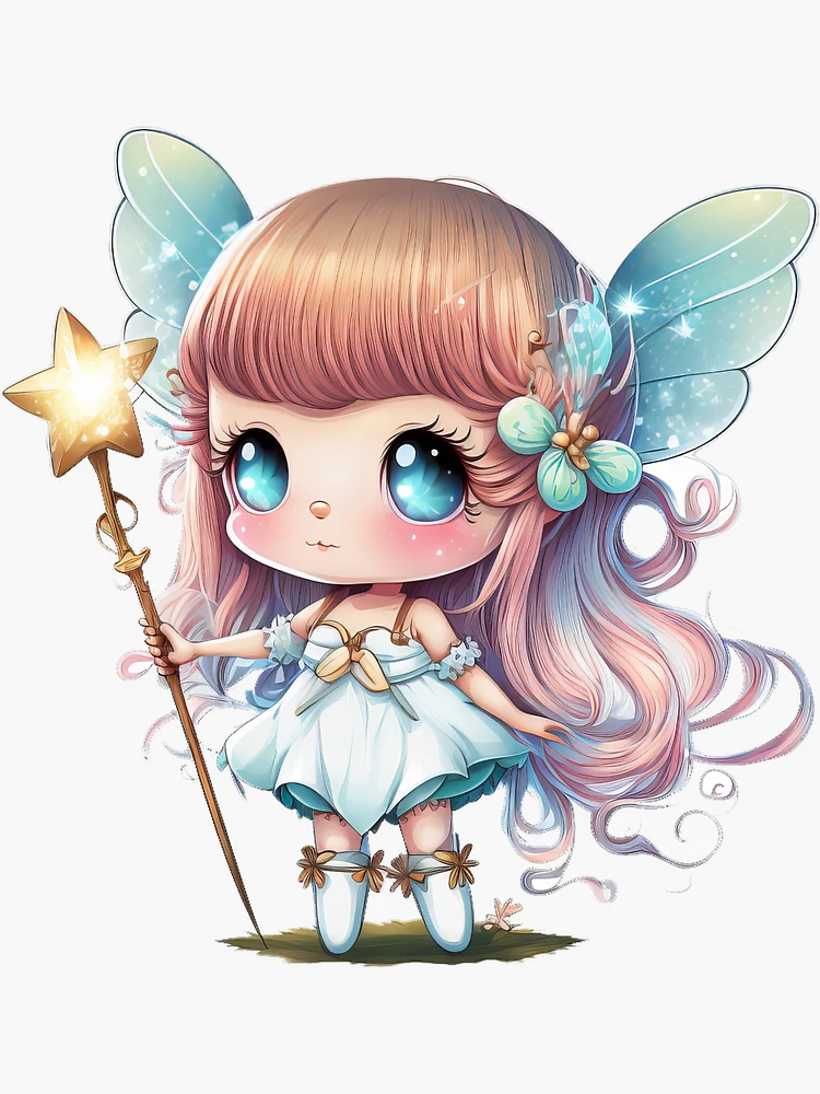 32 Magical Chibi Style Fairy Clipart High Quality PNG Files 