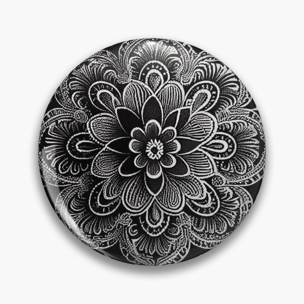Artikelvorschau, Monochromatic Bohemian Pattern Digital Painting entworfen und verkauft von CodeAndColors.