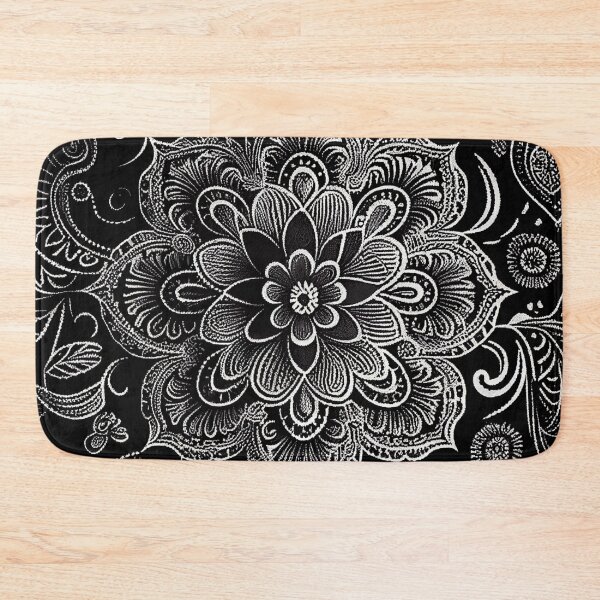 Artikelvorschau, Monochromatic Bohemian Pattern Digital Painting entworfen und verkauft von CodeAndColors.