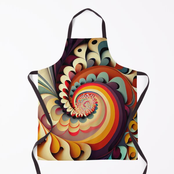 Aperçu de l'œuvre Psychedelic Futuristic Swirling Geometric Modern Digital Painting créée et vendue par CodeAndColors.