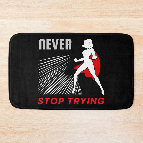 Item preview, Never stop trying motivational design designed and sold by DigitalMagShop.