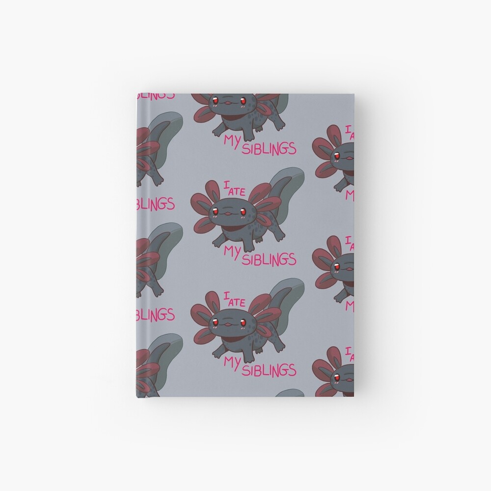 Axolotl Baby Black Hardcover Journal By Ymia Redbubble