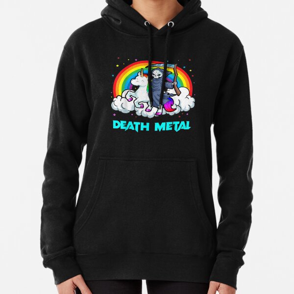 Item preview, Death Metal Shirts Unicorn Rainbow Grim Reaper Heavy Metal T-Shirt designed and sold by TyronMargu.