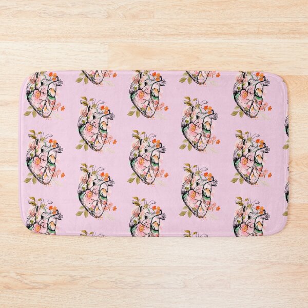 Item preview, Floral Heart - Anatomically Correct Heart - pink designed and sold by ChanelleFyve.
