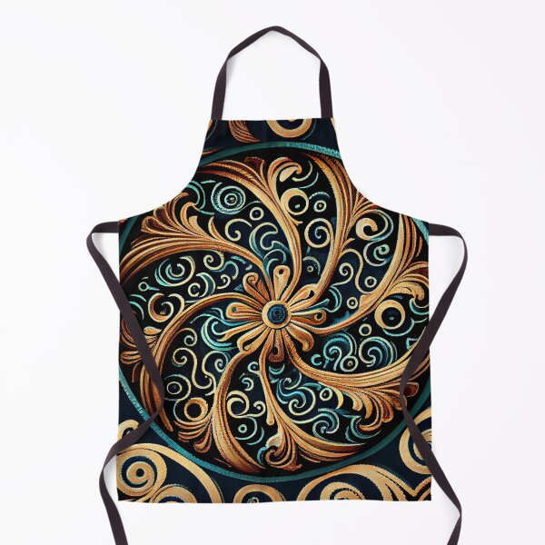 Aperçu de l'œuvre Swirling New Mediterranean Pattern Digital Painting créée et vendue par CodeAndColors.