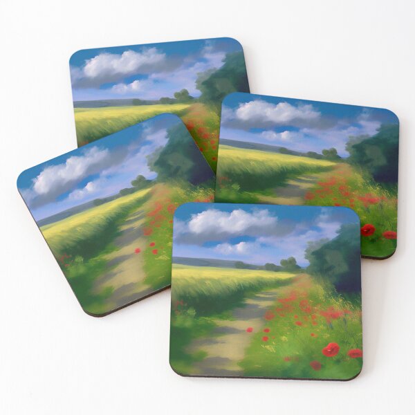 Item preview, Poppy meadow in Monet style - digitalpainting designed and sold by EmeraldeaArt.