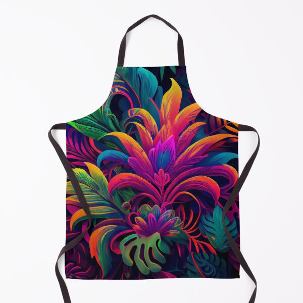 Item preview, Psychedelic Saturated Aggressive Tropical Pattern Digital Painting designed and sold by CodeAndColors.