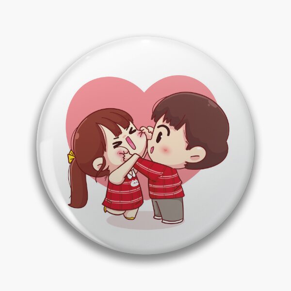 Item preview, Cute boy pinching his girlfriend's cheeks designed and sold by OldiesGoldies.