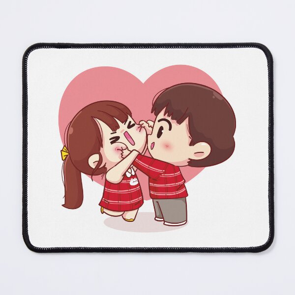 Item preview, Cute boy pinching his girlfriend's cheeks designed and sold by OldiesGoldies.