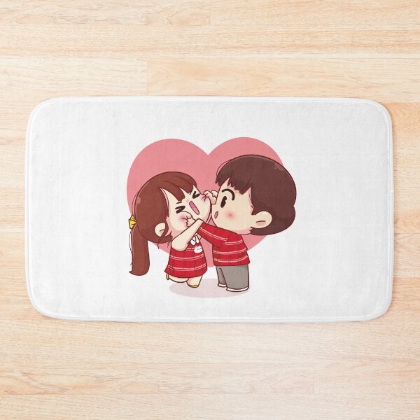 Item preview, Cute boy pinching his girlfriend's cheeks designed and sold by OldiesGoldies.