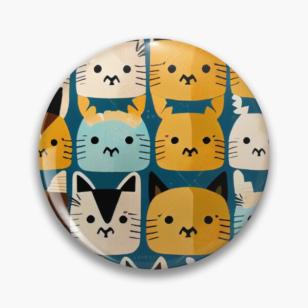 Artikelvorschau, Geometric Kawaii Furry Animal Print Pattern Digital Painting entworfen und verkauft von CodeAndColors.