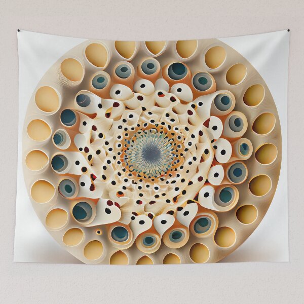 Item preview, Circular Soft Bold Natural Pattern Digital Painting designed and sold by CodeAndColors.