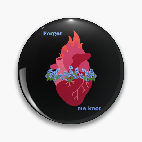 Item preview, Forget me knot - Forget me not - Floral Heart - Anatomically Correct Heart - pink designed and sold by ChanelleFyve.