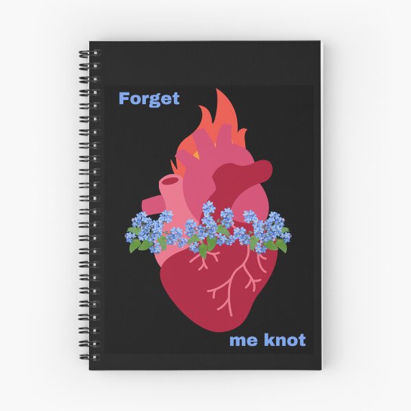 Item preview, Forget me knot - Forget me not - Floral Heart - Anatomically Correct Heart - pink designed and sold by ChanelleFyve.