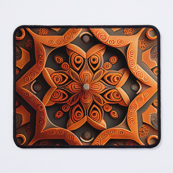 Item preview, Three Dimensional Ancient Orange Australian Pattern Digital Painting designed and sold by CodeAndColors.