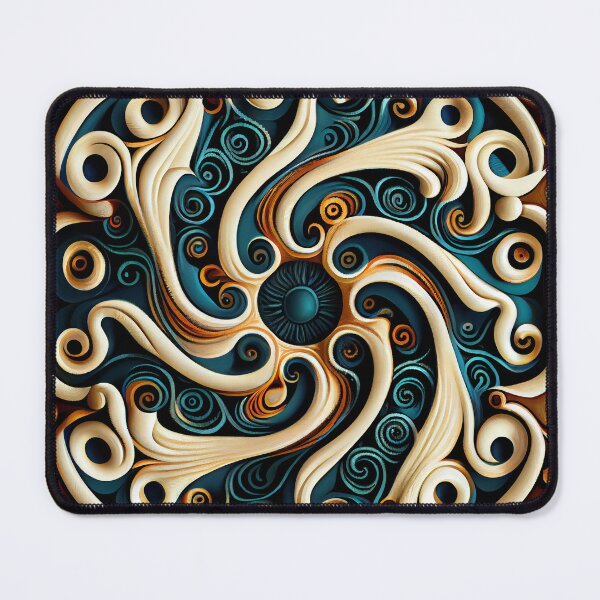 Artikelvorschau, Swirling New Mediterranean Pattern Digital Painting entworfen und verkauft von CodeAndColors.
