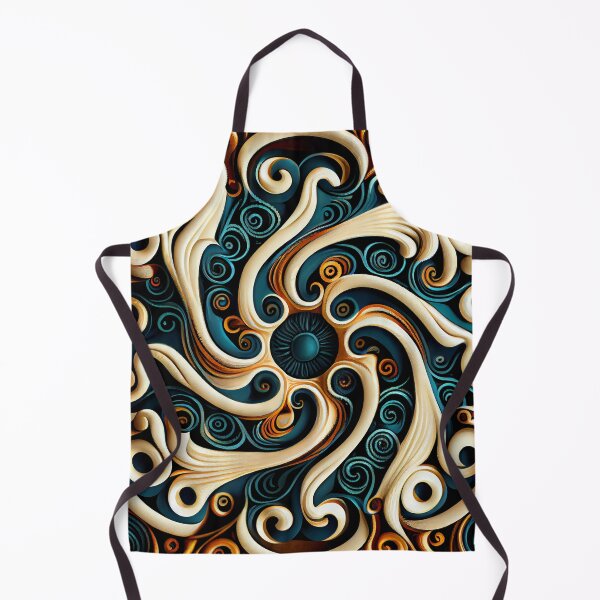 Aperçu de l'œuvre Swirling New Mediterranean Pattern Digital Painting créée et vendue par CodeAndColors.